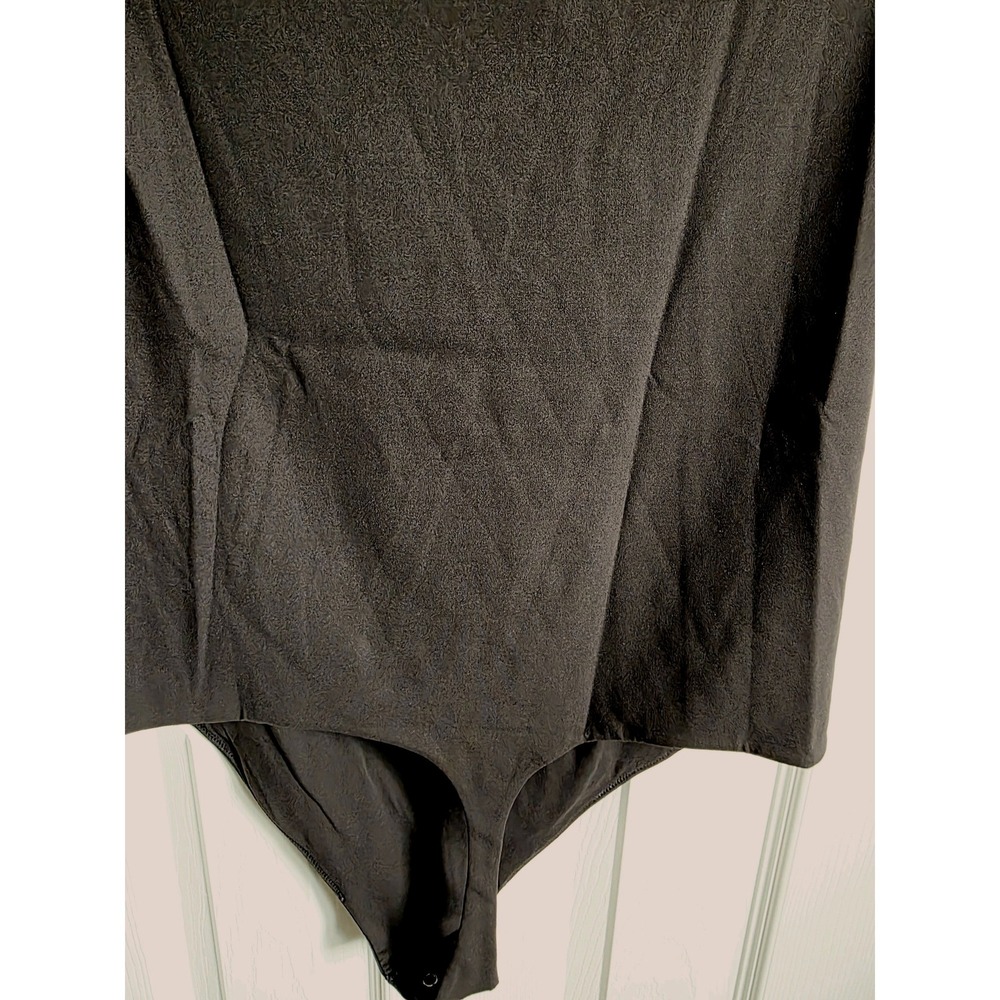Athleta M Bodymove Brown Short Sleeve Crew Neck Thong Bodysuit NEW - Picture 9 of 12
